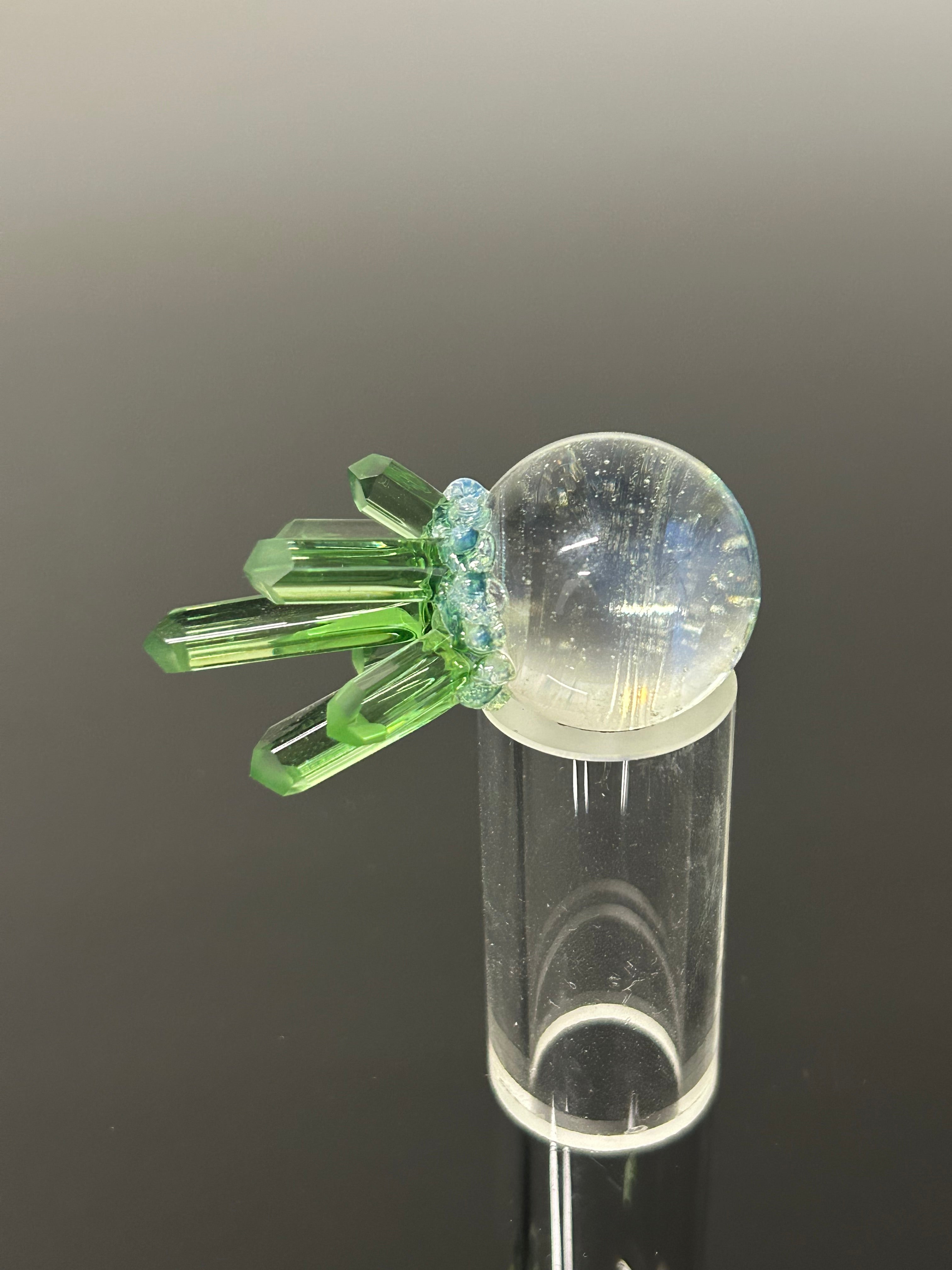 Green Crystal Cluster marble