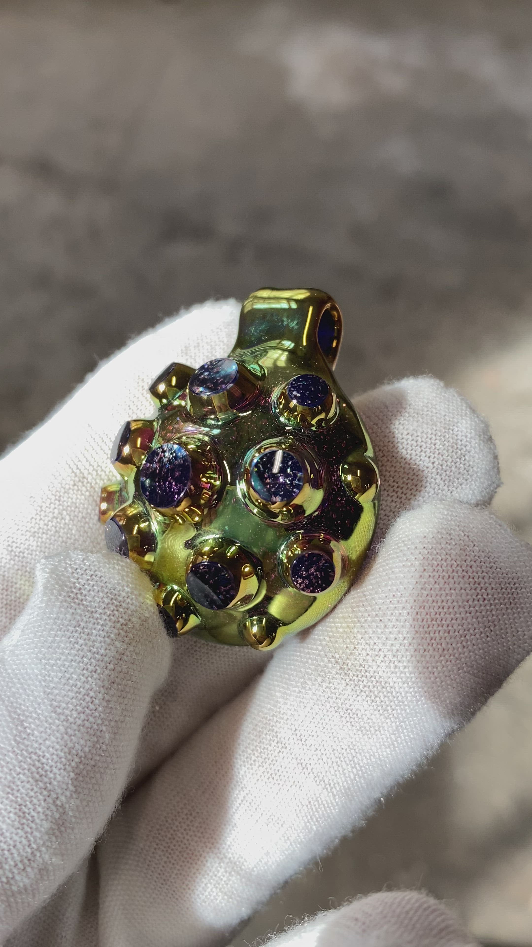 Golden Nodule Pendant (opal galaxy)