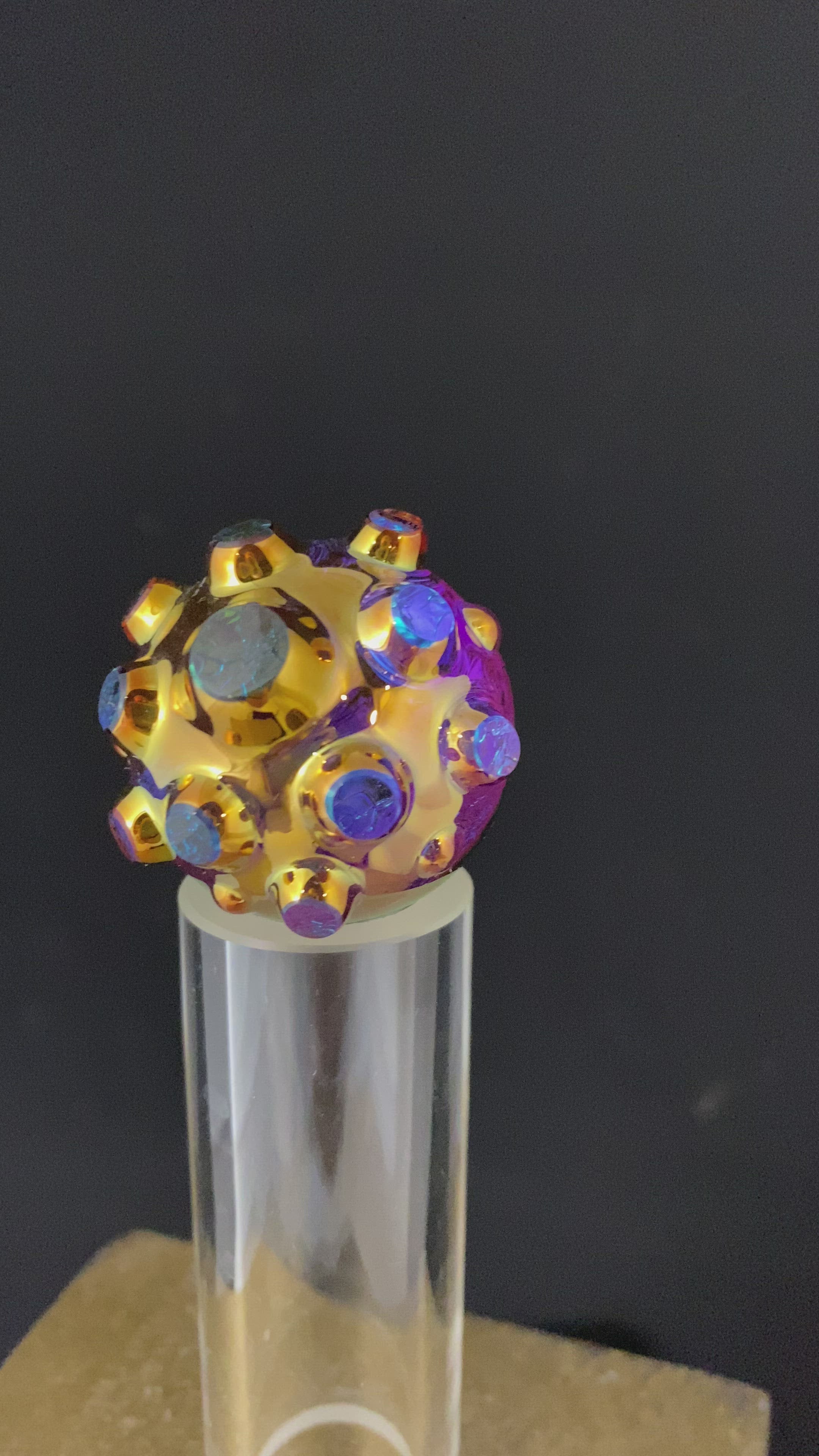 Golden Nodule spectrum Marble 1 inch
