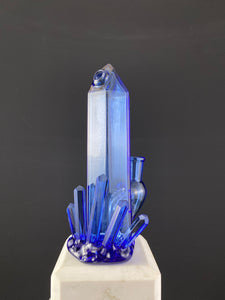 Topaz blue crystal cluster 10mm