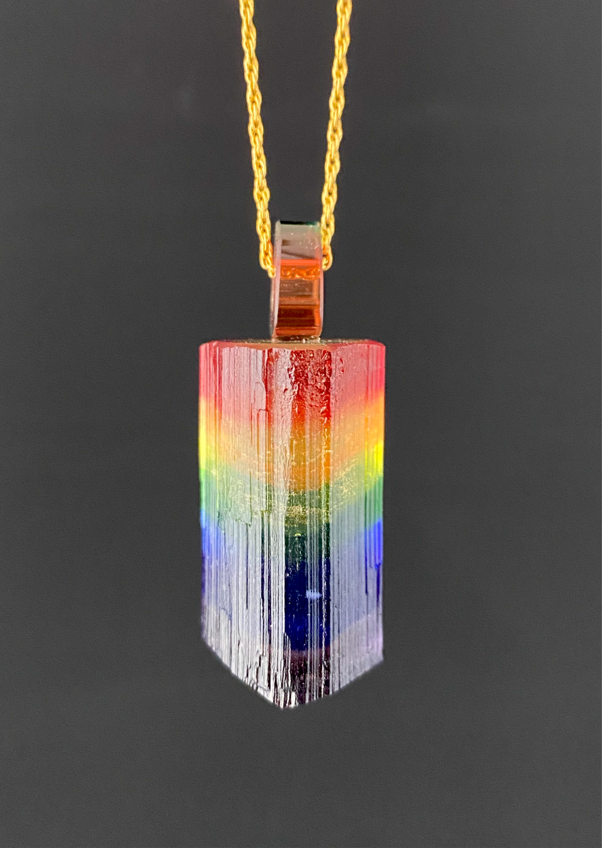 Chakra Tourmaline Pendant