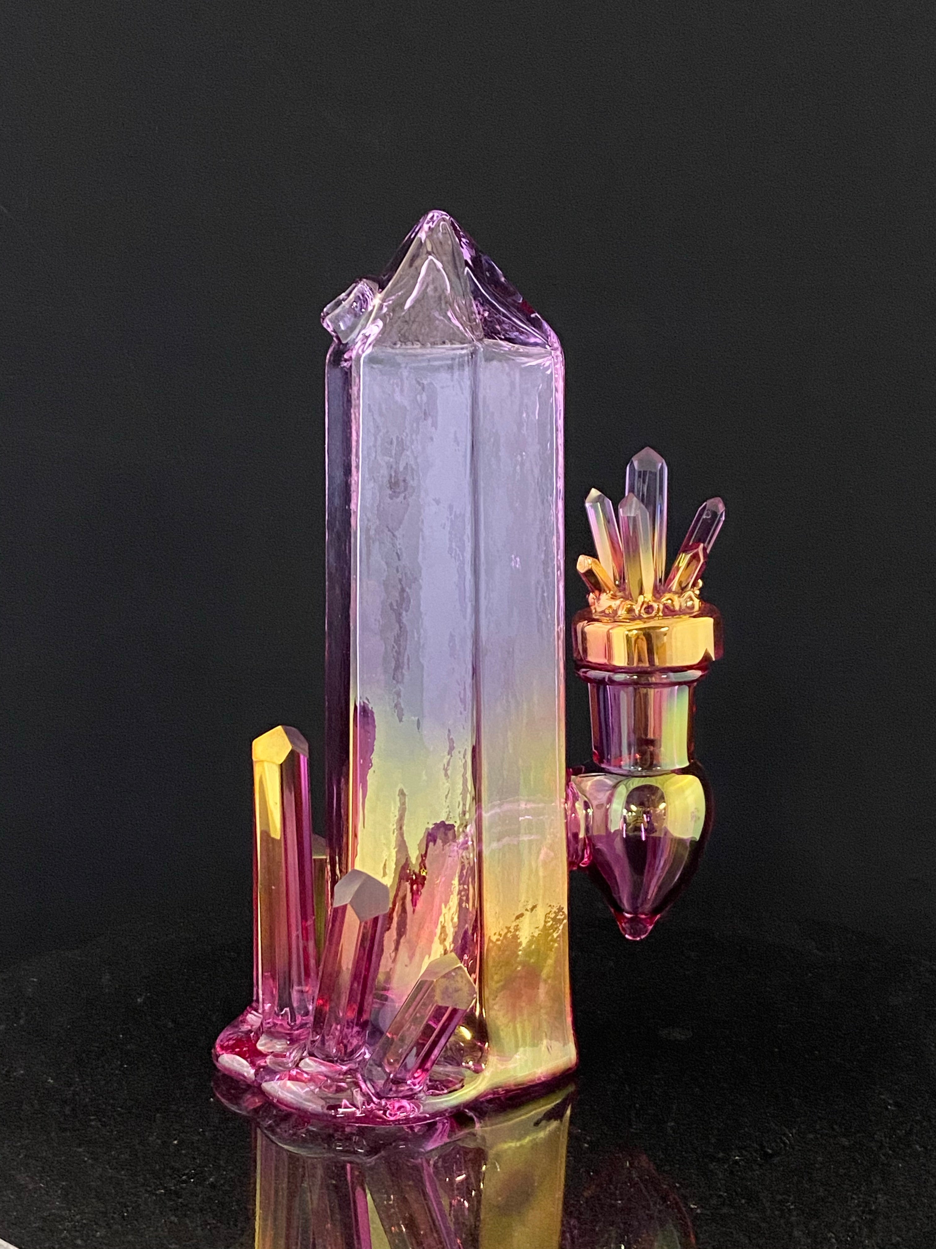 Golden Amethyst Cluster spinner cap