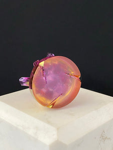 Golden Amethyst Cluster spinner cap