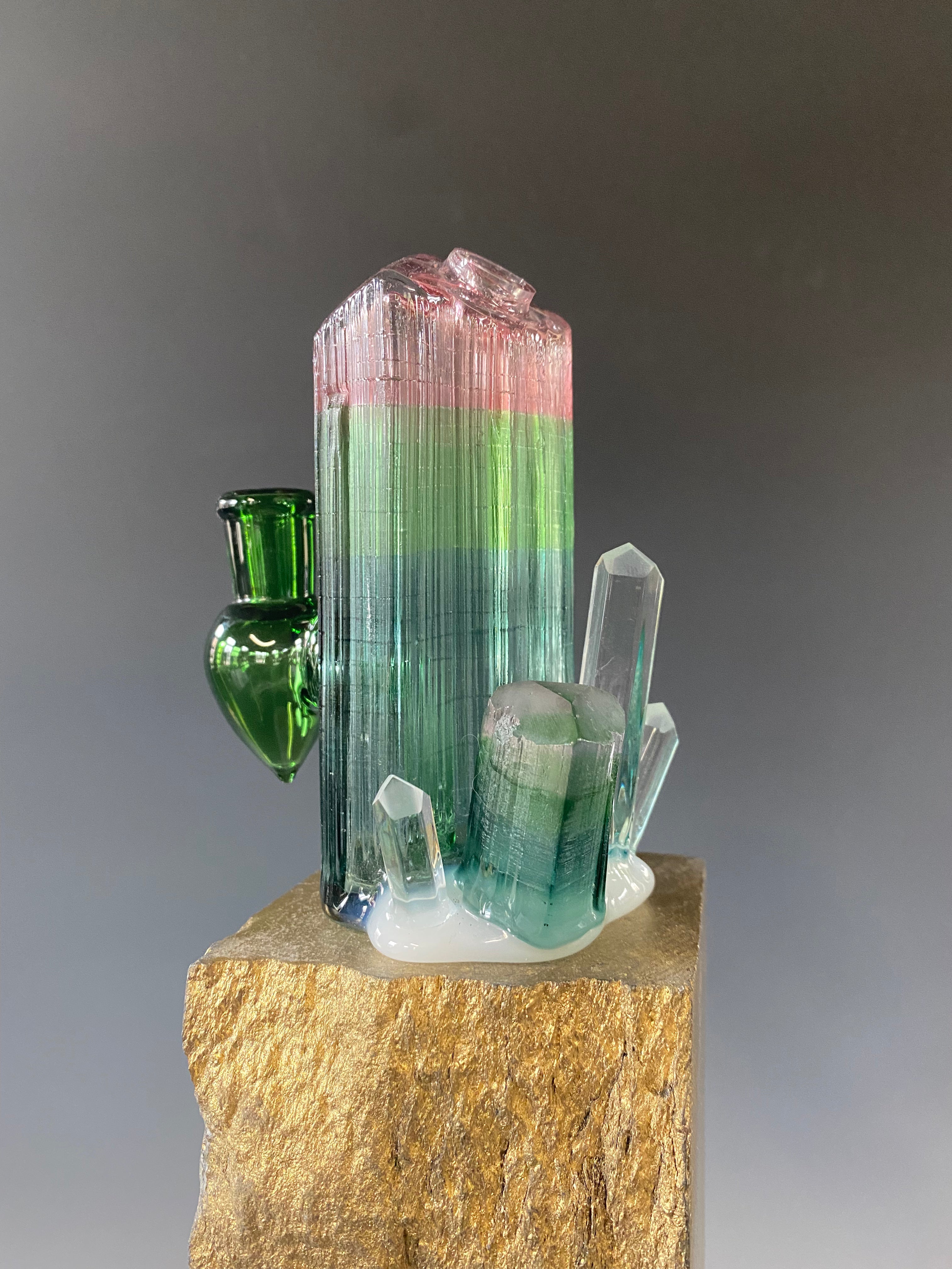 Tourmaline cluster with Quartz 2022 sale!  10mm