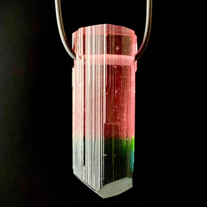 Diggerite tri color tourmaline pendant
