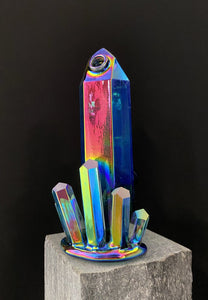 Aurora Quartz Cluster (aqua)