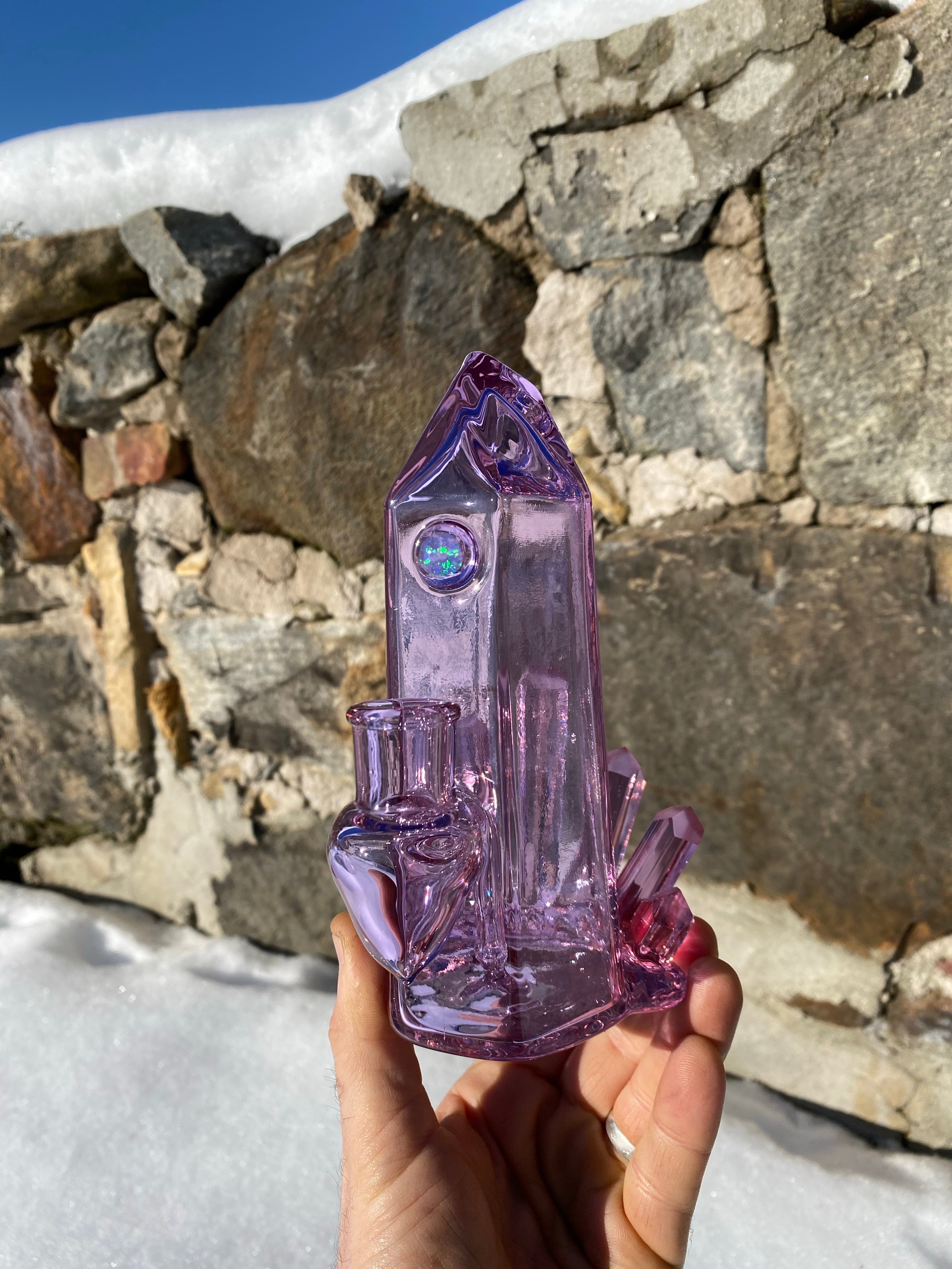 Amethyst Cluster 14mm with opal