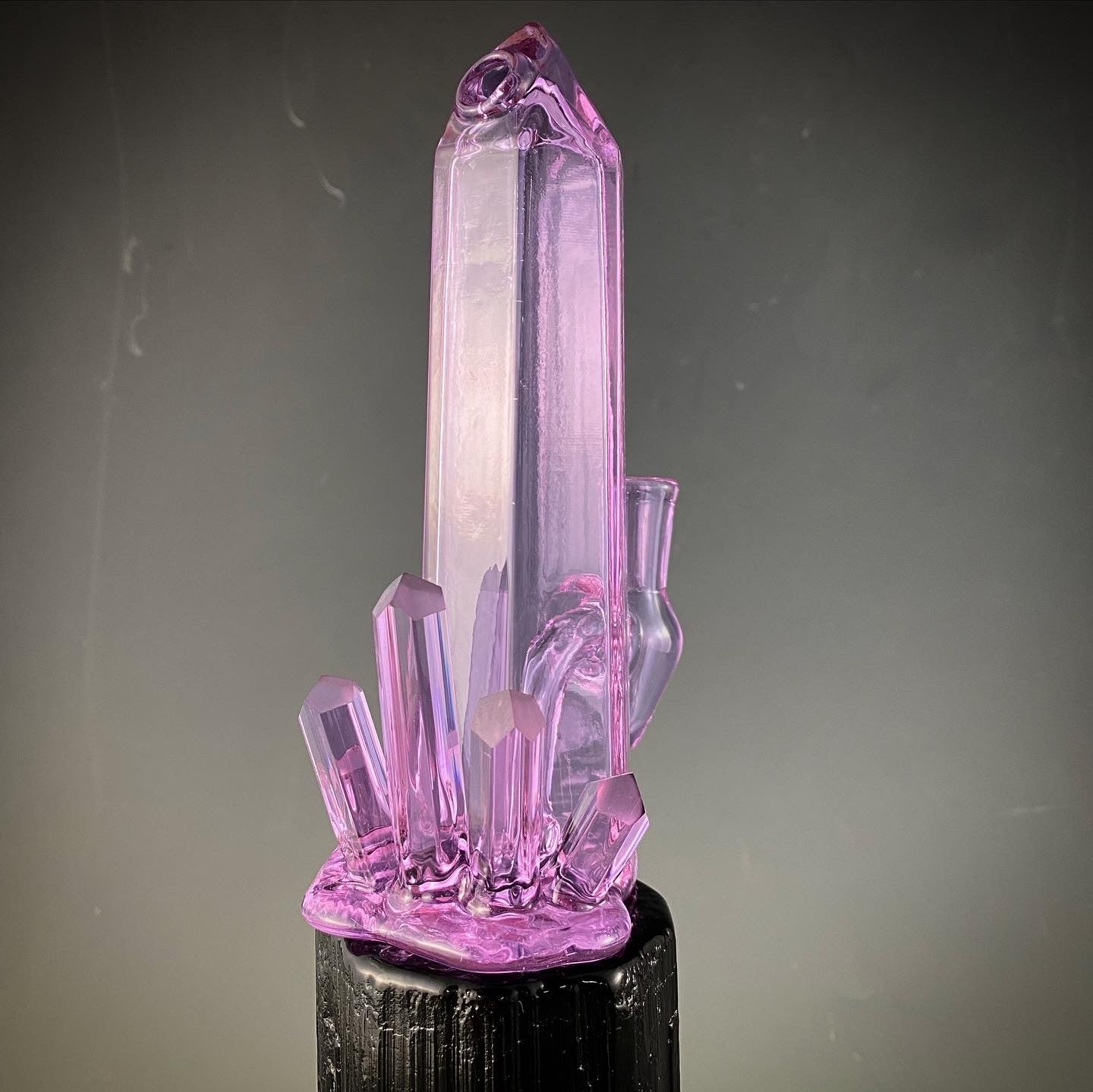 Amethyst cluster with opal