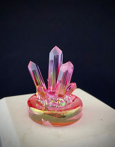 Golden Amethyst Cluster spinner cap