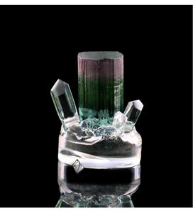 Watermelon tourmaline spinner cap