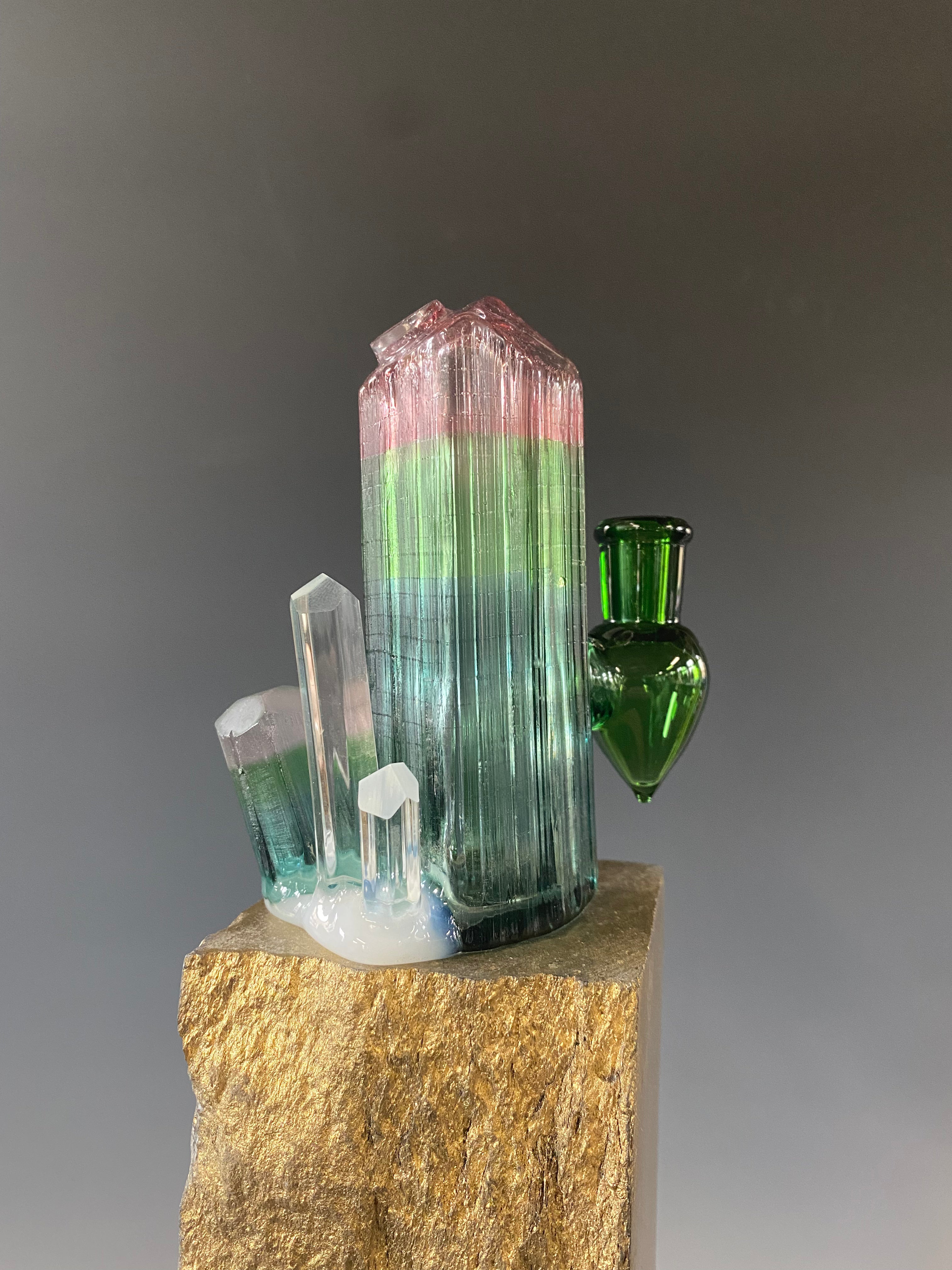 Tourmaline cluster with Quartz 2022 sale!  10mm