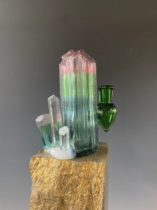 Tourmaline cluster with Quartz 2022 sale!  10mm