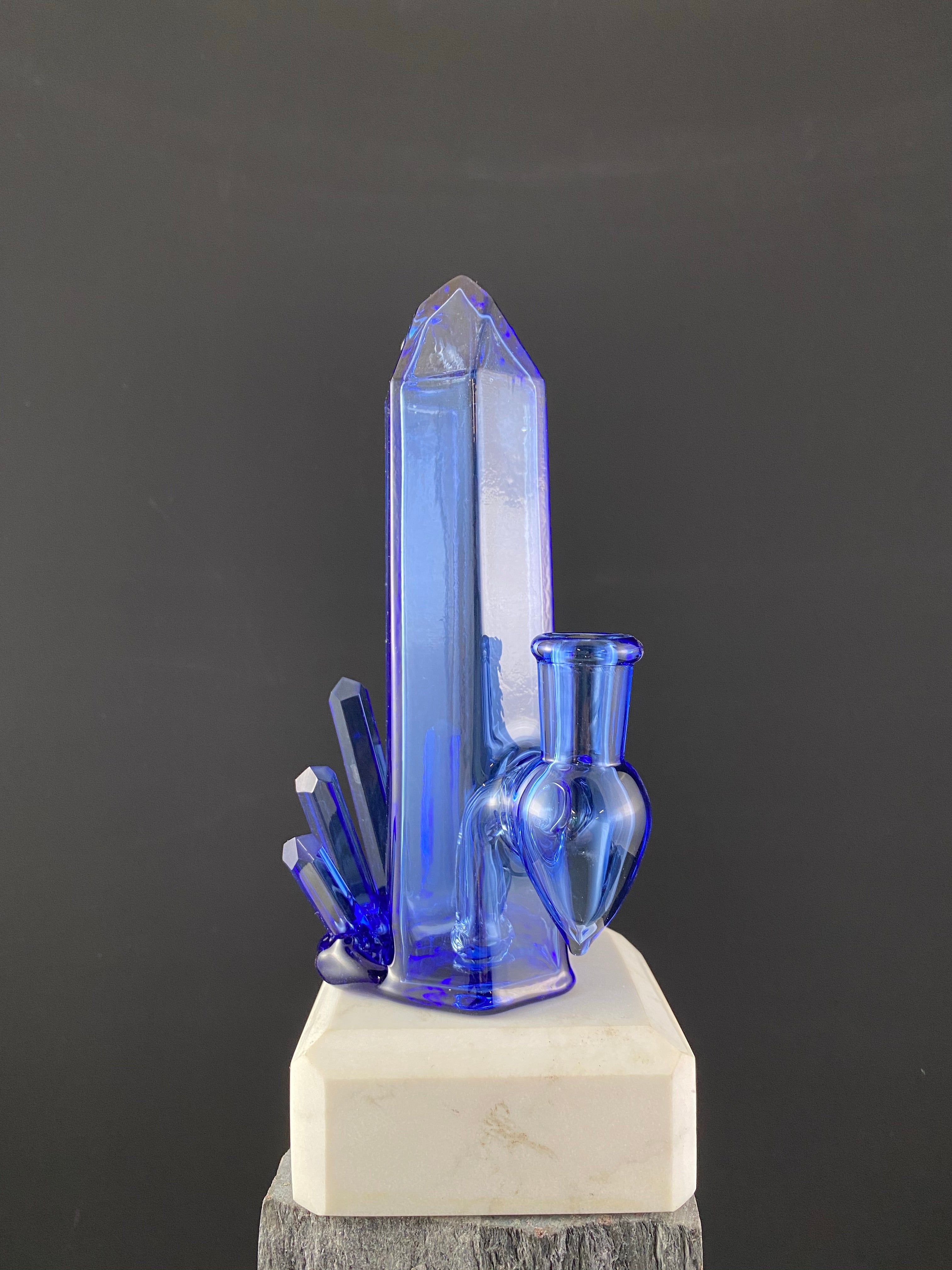 Topaz blue crystal cluster 10mm