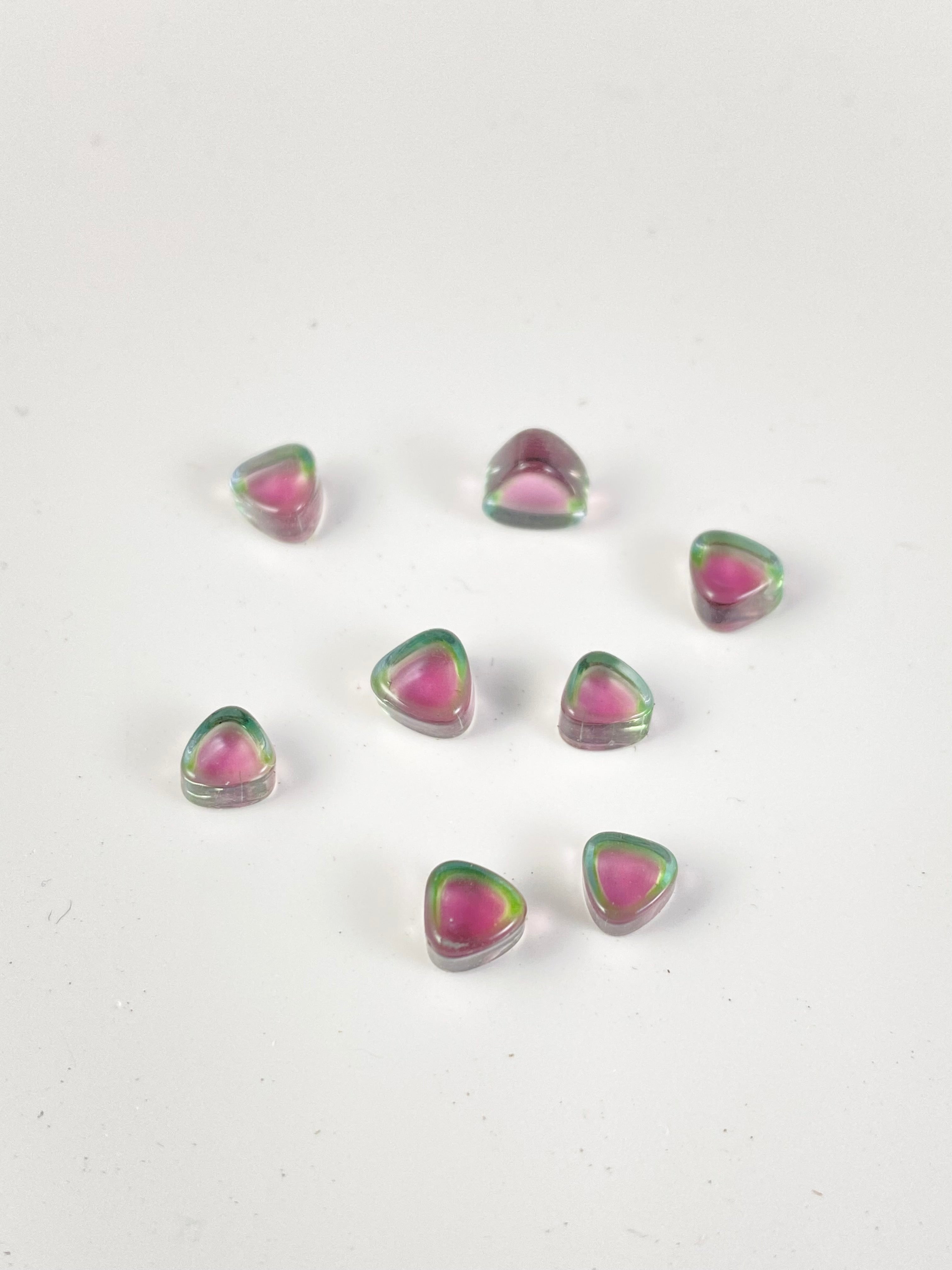 Watermelon Tourmaline Slice Pearls