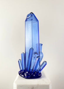 Topaz blue crystal cluster 10mm