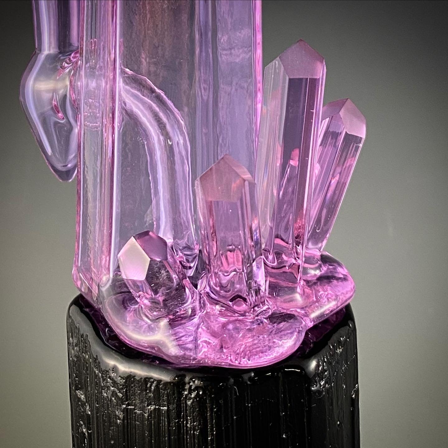 Amethyst cluster with opal