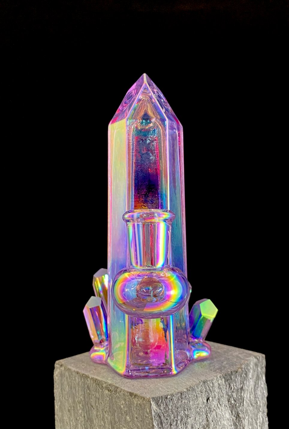Aura Amethyst Crystal Cluster