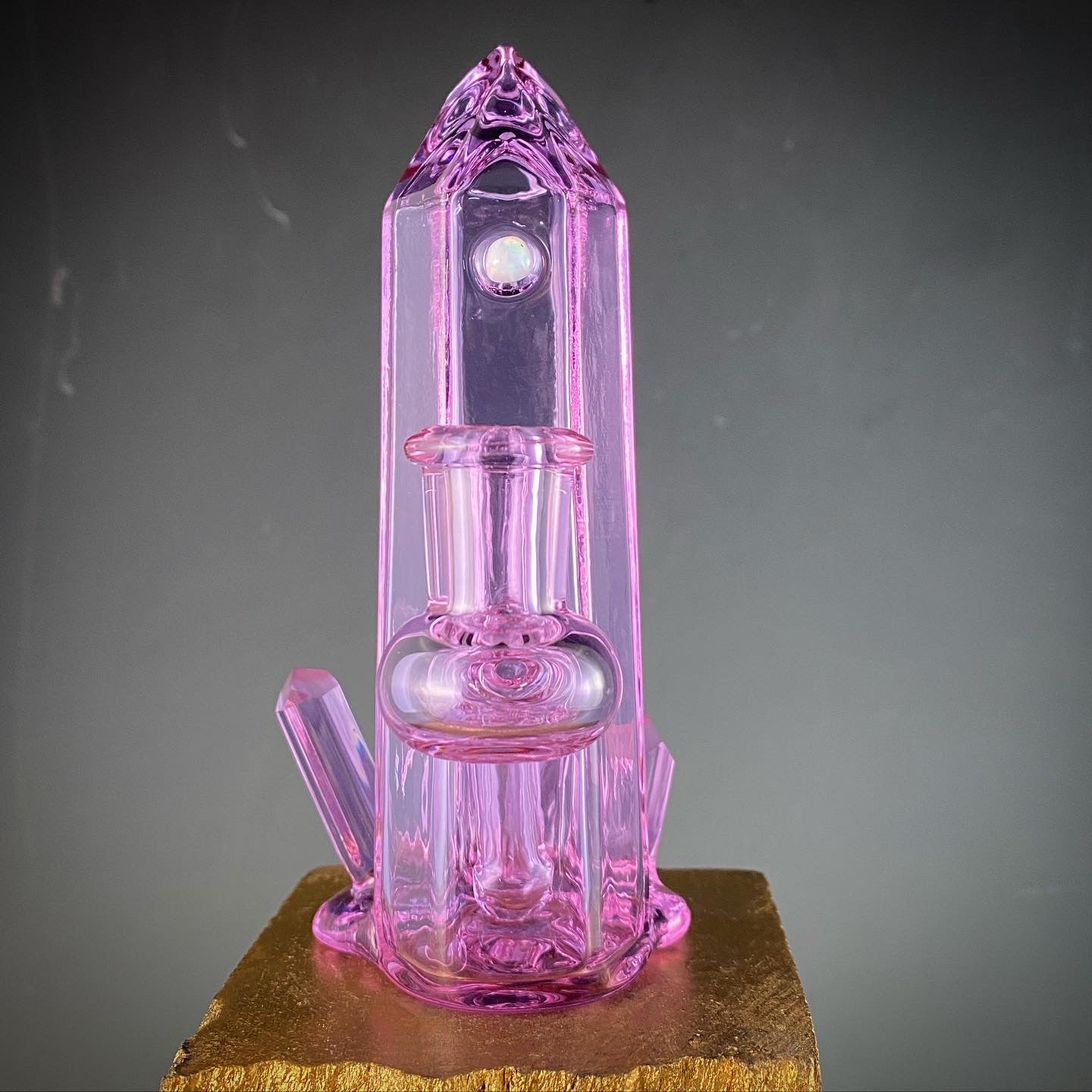 Amethyst cluster with opal