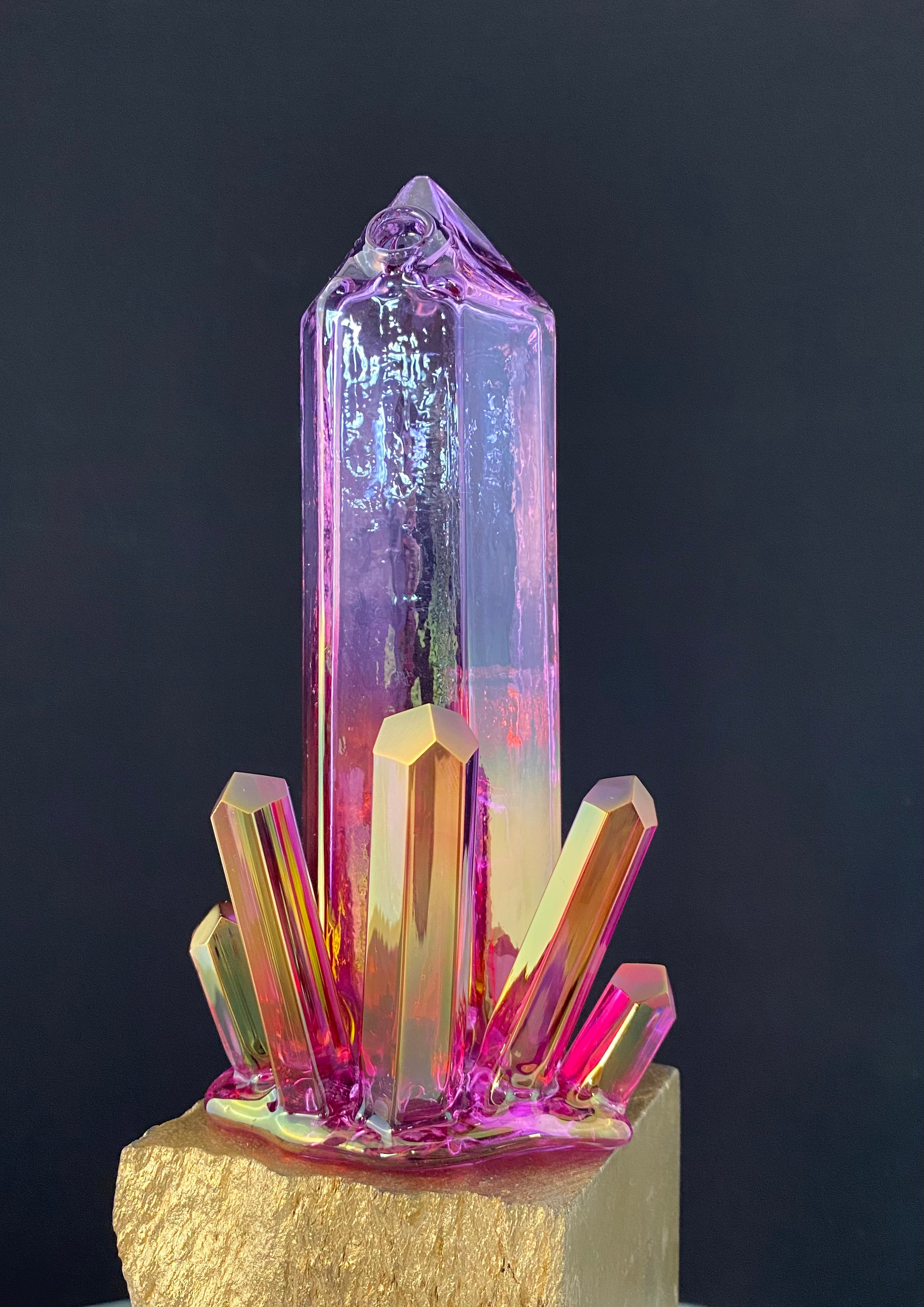Golden Amethyst Crystal Cluster 10mm