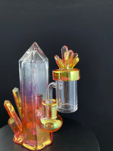 Golden Crystal Cluster Spinner cap