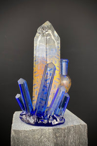 Iolite hex tattoo cluster