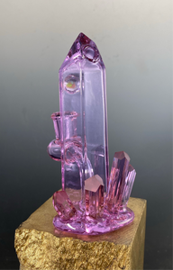 Amethyst cluster with opal